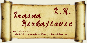 Krasna Mirkajlović vizit kartica